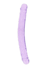 Load image into Gallery viewer, Realrock Crystal Clear Double Dong - Clear/Purple - 13in