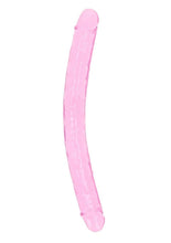Load image into Gallery viewer, Realrock Crystal Clear Double Dong - Pink - 18in