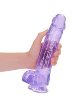 Load image into Gallery viewer, Realrock Crystal Clear Realistic Dildo with Balls