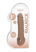 Load image into Gallery viewer, Realrock Realistic Penis Sleeve - Caramel - 8in