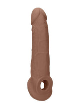 Load image into Gallery viewer, Realrock Realistic Penis Sleeve - Caramel - 9in