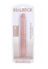 Load image into Gallery viewer, Realrock Realistic Skin Thick Double Ended Dong - Vanilla - 14in