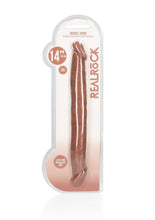 Load image into Gallery viewer, Realrock Skin Realistic Double Dildo - Caramel - 14in