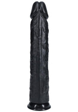 Load image into Gallery viewer, Realrock Ultra Realistic Skin Extra Large Straight Dildo with Suction Cup - Chocolate - 14in