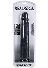 Load image into Gallery viewer, Realrock Ultra Realistic Skin Extra Large Straight Dildo with Suction Cup - Chocolate - 14in