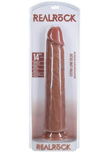 Load image into Gallery viewer, Realrock Ultra Realistic Skin Extra Large Straight Dildo with Suction Cup - Caramel - 14in