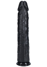 Load image into Gallery viewer, Realrock Ultra Realistic Skin Extra Large Straight Dildo with Suction Cup - Chocolate - 15in