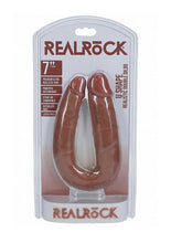 Load image into Gallery viewer, Realrock Ultra Realistic Skin U Shaped Double Dildo - Caramel - 7in