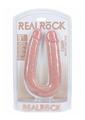 Load image into Gallery viewer, Realrock Ultra Realistic Skin U Shaped Double Dildo - Vanilla - 9in