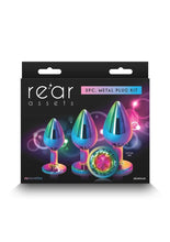 Load image into Gallery viewer, Rear Assets Aluminum Anal Plug Trainer Kit - Multicolor/Rainbow - 3 Pieces