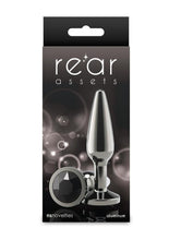 Load image into Gallery viewer, Rear Assets Chrome Tapered Anal Plug - Gray/Grey - Medium
