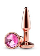 Load image into Gallery viewer, Rear Assets Chrome Tapered Anal Plug - Rose Gold - Small