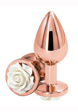 Load image into Gallery viewer, Rear Assets Rose Aluminum Anal Plug - Rose Gold/White - Medium