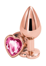 Load image into Gallery viewer, Rear Assets Rose Gold Heart Anal Plug - Pink/Rose Gold - Medium/Small