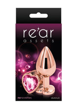 Load image into Gallery viewer, Rear Assets Rose Gold Heart Anal Plug - Pink/Rose Gold - Medium/Small