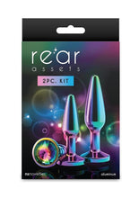Load image into Gallery viewer, Rear Assets Tapered Trainer Chrome Plated Anal Plugs Kit - Multicolor - 3pc/Set