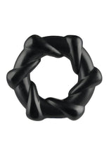 Load image into Gallery viewer, Rock Candy Taffy Twist Cock Ring - Black
