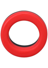 Load image into Gallery viewer, Rock Solid The Big O Silicone Cock Ring - Black/Red