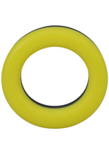 Load image into Gallery viewer, Rock Solid The Big O Silicone Cock Ring - Black/Yellow