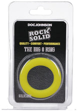 Load image into Gallery viewer, Rock Solid The Big O Silicone Cock Ring - Black/Yellow
