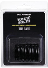 Load image into Gallery viewer, Rock Solid The Cage Textured Cock Ring - Black