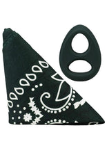 Load image into Gallery viewer, Rock Solid The Code Silicone Cock Ring with Bandana - Black/Green