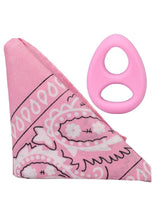 Load image into Gallery viewer, Rock Solid The Code Silicone Cock Ring with Bandana - Pink/White