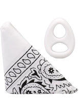 Load image into Gallery viewer, Rock Solid The Code Silicone Cock Ring with Bandana - Black/White