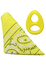 Load image into Gallery viewer, Rock Solid The Code Silicone Cock Ring with Bandana - Black/Yellow