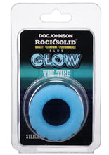 Load image into Gallery viewer, Rock Solid The Tire Silicone Glow In The Dark Cock Ring - Glow In The Dark/White