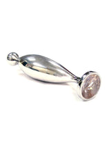 Load image into Gallery viewer, Rouge Fish Tail Stainless Steel Anal Plug Probe - Clear Jewel - Large