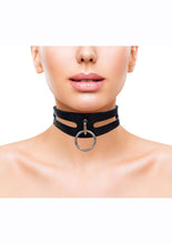 Load image into Gallery viewer, Rouge Leather Fashion Bondage Collar with O-Ring