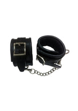 Load image into Gallery viewer, Rouge Padded Leather Adjustable Wrist Cuffs - Black