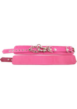 Load image into Gallery viewer, Rouge Plain Leather Adjustable Ankle Cuffs - Pink