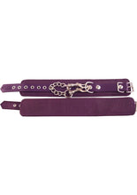 Load image into Gallery viewer, Rouge Plain Leather Adjustable Ankle Cuffs - Purple