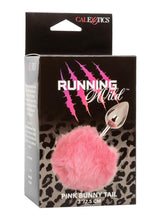 Load image into Gallery viewer, Running Wild Faux Fur Bunny Tail and Metallic Anal Plug - Metal/Pink