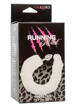Load image into Gallery viewer, Running Wild Faux Fur Tail and Metallic Anal Plug - Metal/White