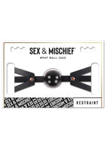 Load image into Gallery viewer, Sex and Mischeif Brat Ball Gag - Black/Rose Gold
