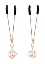 Load image into Gallery viewer, Sex and Mischief Brat Pearl Nipple Jewelry - Rose Gold/White