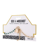 Load image into Gallery viewer, Sex and Mischief Indica Crystal Day Collar - Gold/Green