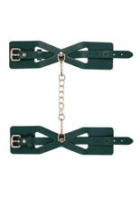 Load image into Gallery viewer, Sex and Mischief Indica Cutout Cuffs - Gold/Green
