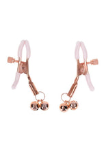 Load image into Gallery viewer, Sex and Mischief Peaches N Creame Bell Nipple Clamps - Rose Gold