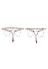 Load image into Gallery viewer, Sex and Mischief Peaches N Creame Garters - Rose Gold