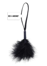 Load image into Gallery viewer, Sex and Mischief Peaches N Creame Wrist Feather Tickler - Black