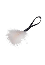 Load image into Gallery viewer, Sex and Mischief Peaches N Creame Wrist Feather Tickler - Black/Vanilla
