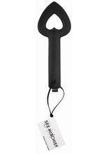 Load image into Gallery viewer, Sex and Mischief Shadow Heart Paddle - Black - 11.5in