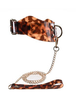 Load image into Gallery viewer, Sincerely Amber Collar and Leash - Animal Print/Gold