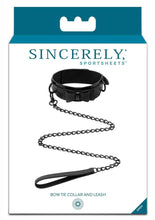 Load image into Gallery viewer, Sincerely Bow Tie Collar Leash - Black
