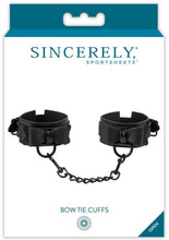 Load image into Gallery viewer, Sincerely Bow Tie Cuffs - Black