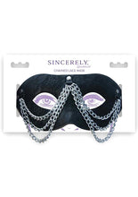 Load image into Gallery viewer, Sincerely Chained Lace Mask - Black/Metal